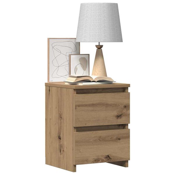 vidaXL Κομοδίνο Αρτισιανή Δρυς 30x30x40 εκ. από Επεξεργασμένο Ξύλο