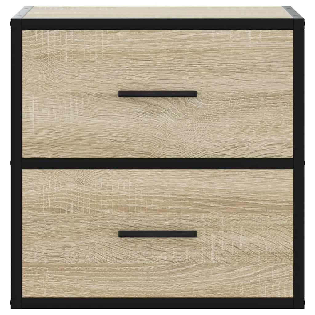 vidaXL Επίτοιχα κομοδίνα 2 τεμάχια Sonoma Oak 40x31x39,5 cm