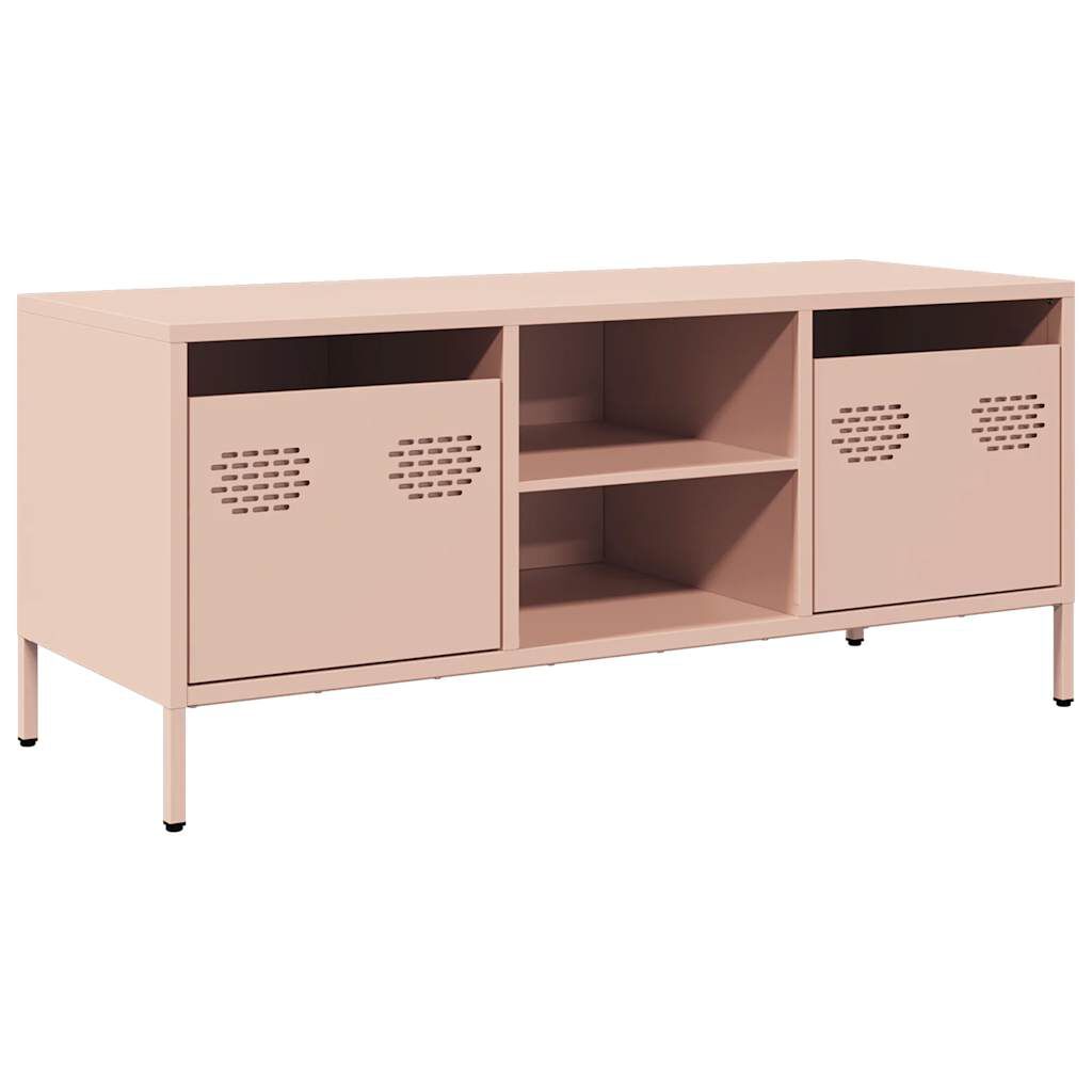 vidaXL Έπιπλο Τηλεόρασης Ροζ 101,5x39x43,5 εκ. Ατσάλι Ψυχρής Έλασης