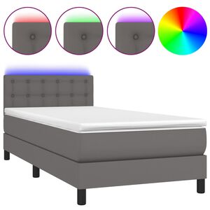 vidaXL &Kappa;&rho;&epsilon;&beta;ά&tau;&iota; Boxspring &mu;&epsilon; &Sigma;&tau;&rho;ώ&mu;&alpha; & LED &Gamma;&kappa;&rho;&iota; 80x200 &epsilon;&kappa;. &Sigma;&upsilon;&nu;&theta;. &Delta;έ&rho;&mu;&alpha;