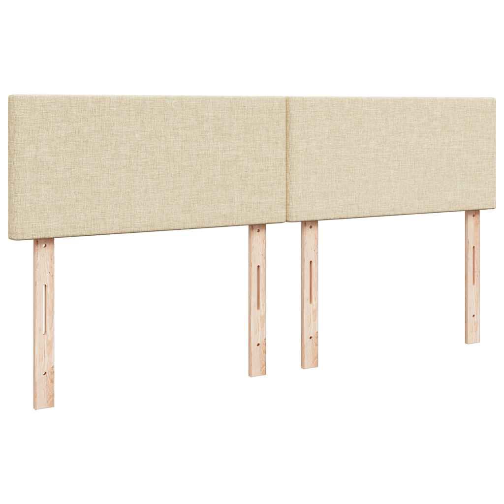 vidaXL Κρεβάτι Boxspring με Στρώμα Κρεμ 180x200 εκ. Υφασμάτινο