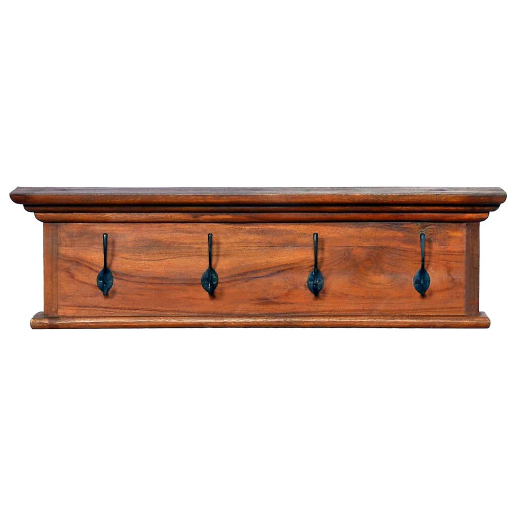 vidaXL Κρεμάστρα Τοίχου 70 x 10 x 20 εκ. από Μασίφ Ξύλο Teak