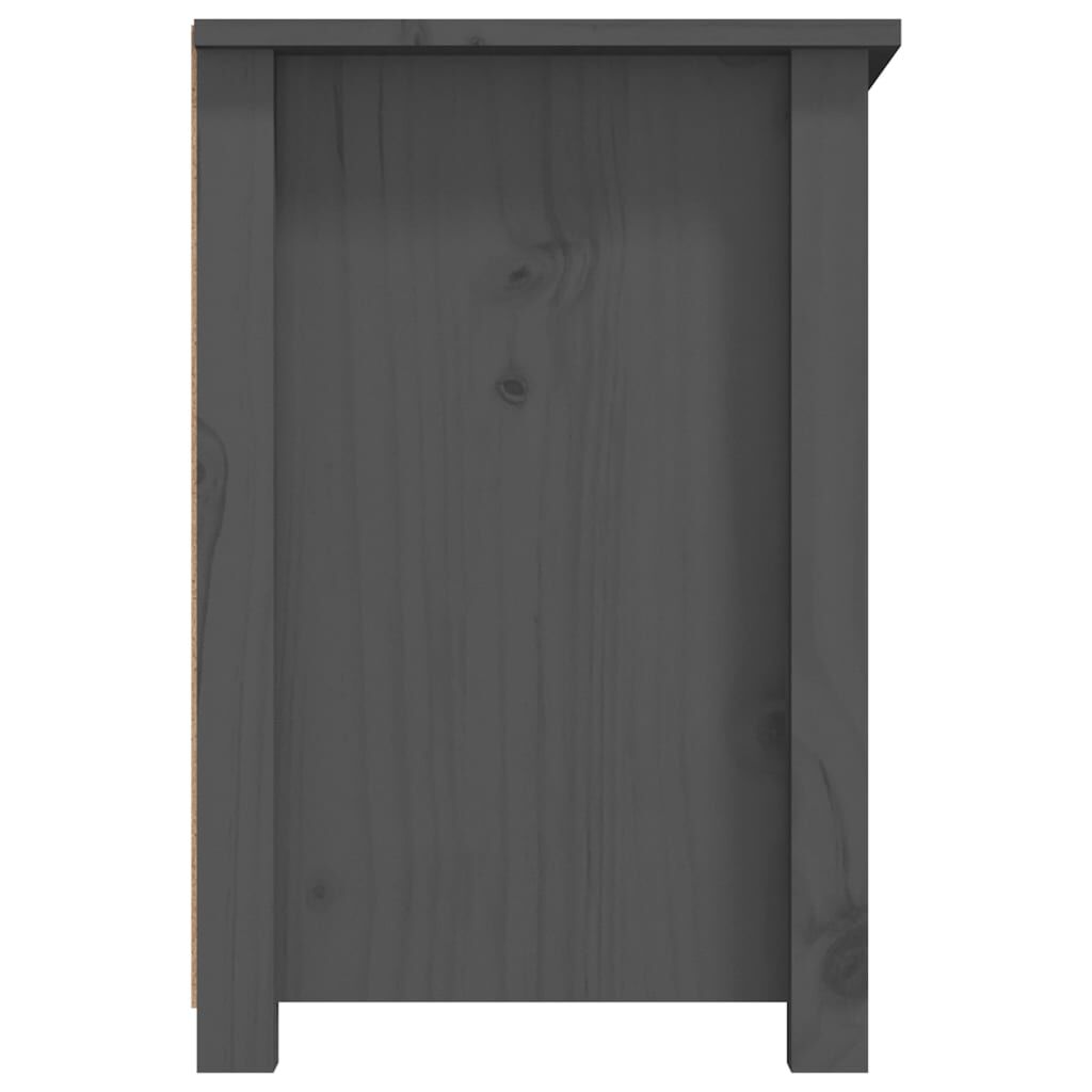 vidaXL Έπιπλο Τηλεόρασης Γκρι 79x35x52 εκ. από Μασίφ Ξύλο Πεύκου