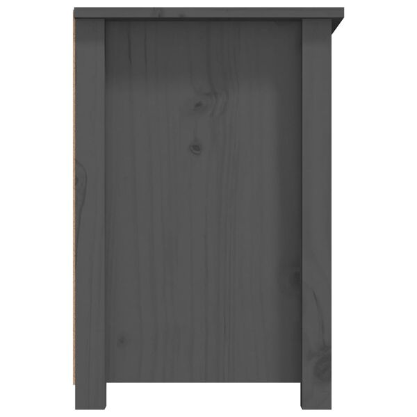 vidaXL Έπιπλο Τηλεόρασης Γκρι 79x35x52 εκ. από Μασίφ Ξύλο Πεύκου
