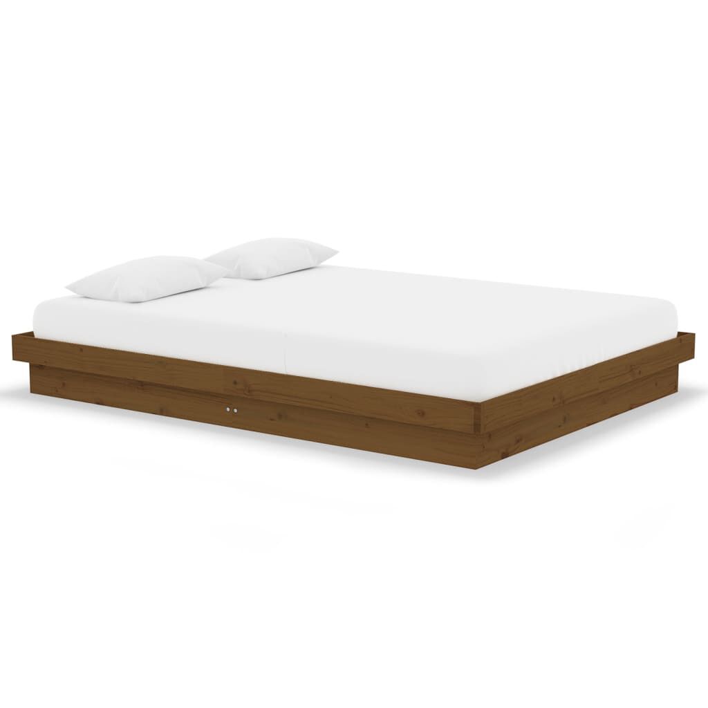 vidaXL Πλαίσιο Κρεβατιού Μελί 135 x 190 εκ Ξύλο Πεύκου Double
