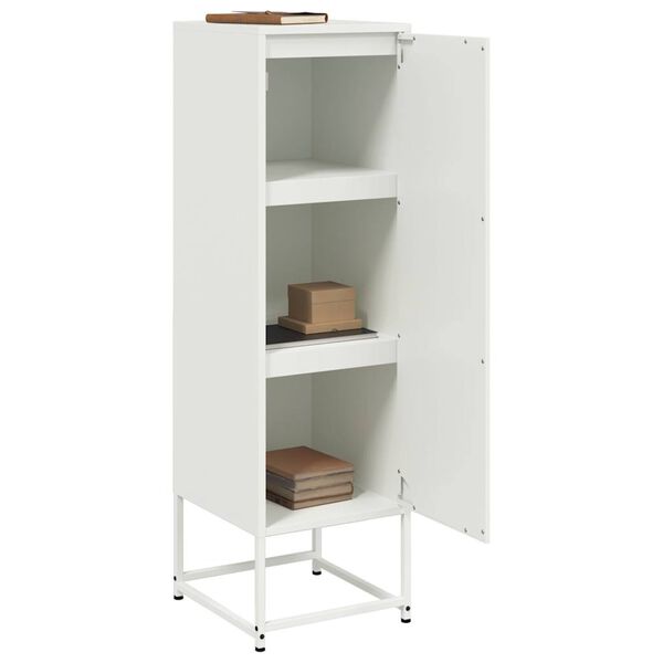 vidaXL Μπουφές Λευκός 36x39x123 εκ. από Ατσάλι