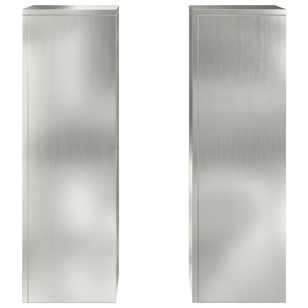 vidaXL Υπαίθρια Σταντ Φυτών Πυλώνας 2 τμχ 24x24x75 εκ Γαλβανισμένο Ατσάλι