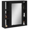 vidaXL Καθρέφτης Μπάνιου με Ντουλάπι Μαύρος 60x16x60 εκ. Επεξ. Ξύλο