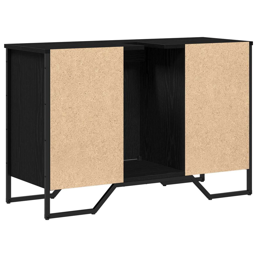 vidaXL Ντουλάπι Νιπτήρα Μαύρη Δρυς 91x35x60 cm Επεξεργασμένο Ξύλο