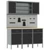 vidaXL &Nu;&tau;&omicron;&upsilon;&lambda;ά&pi;&alpha; &Epsilon;&rho;&gamma;&alpha;&sigma;ί&alpha;&sigmaf; 7 pcs &Mu;&alpha;ύ&rho;&omicron; &Mu;&eta;&chi;&alpha;&nu;&iota;&sigma;&mu;έ&nu;&omicron; &xi;ύ&lambda;&omicron; &kappa;&alpha;&iota; &alpha;&tau;&sigma;ά&lambda;&iota;