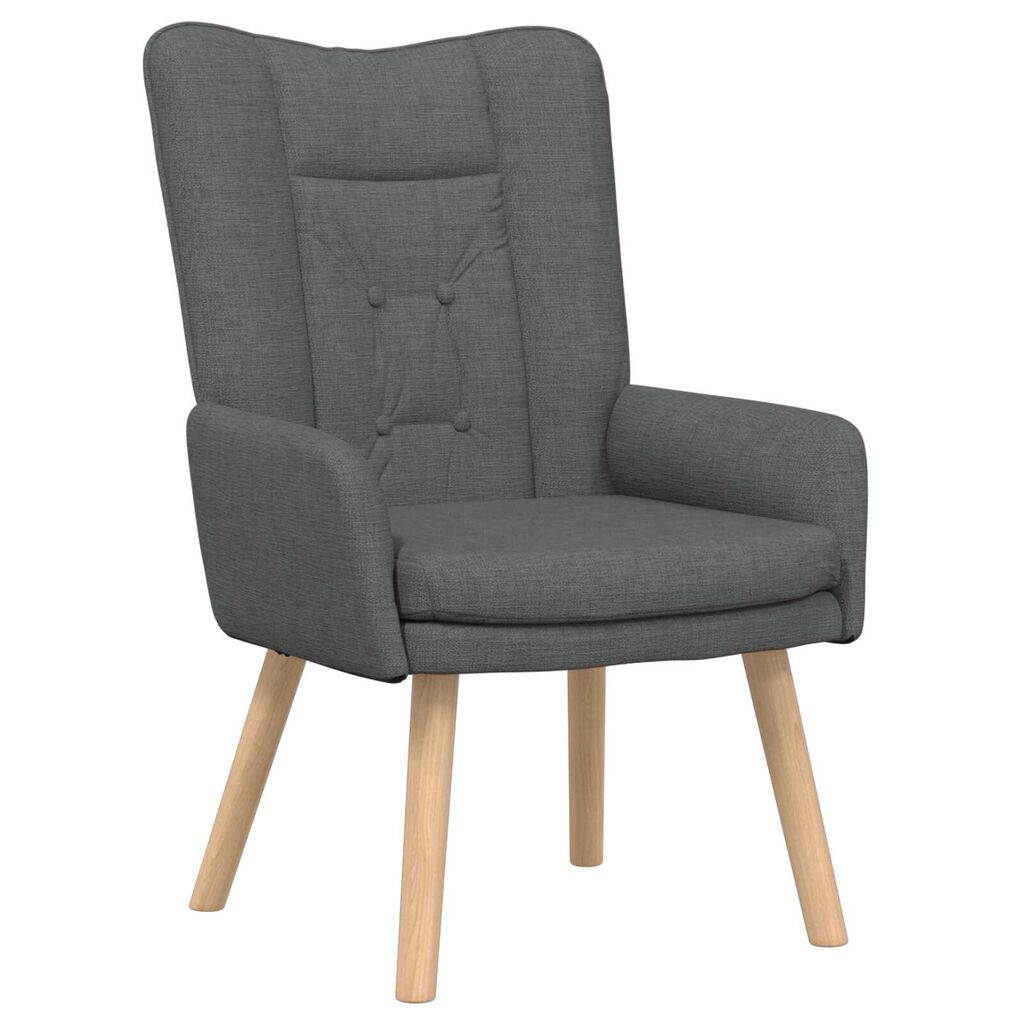 vidaXL Χαλαρωτική Πολυθρόνα Σκούρο γκρι 63 x 67 x 94 εκ. ύφασμα