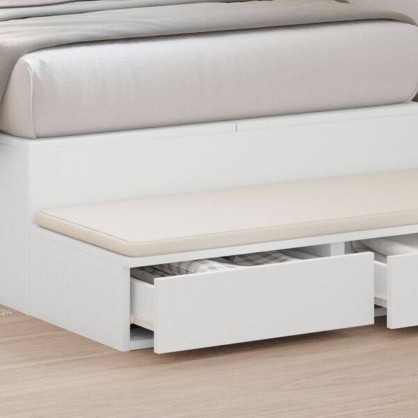 vidaXL Κιβώτια Κρεβατιών Λευκού Χρώματος 100x36,5x16,5 εκ. Φτιαγμένα από Ξύλο