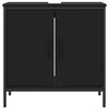 vidaXL Ντουλάπι Νιπτήρα Μπάνιου Μαύρο 60x30x60 εκ. Επεξεργασμένο Ξύλο