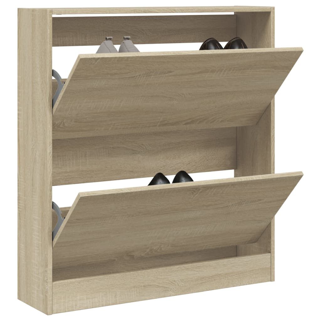 vidaXL Παπουτσοθήκη Sonoma Δρυς 80x21x87,5 εκ. από Επεξεργασμένο Ξύλο