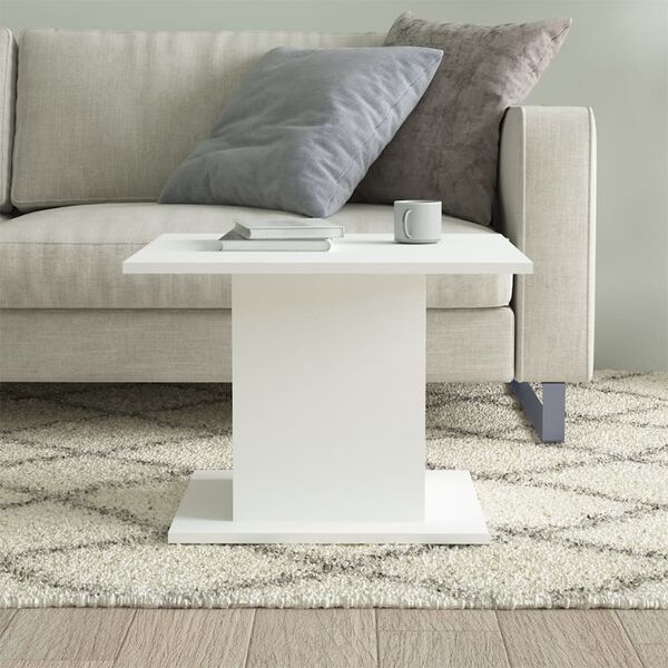 vidaXL Τραπεζάκι Σαλονιού Λευκό 55,5 x 55,5 x 40 εκ. από Επεξ. Ξύλο