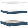 vidaXL Οθωμανικό κρεβάτι με στρώμα μπλε 180x200cm ύφασμα