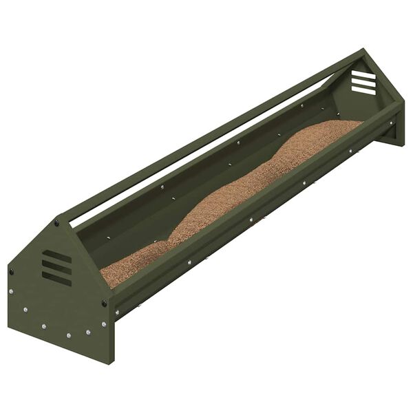 vidaXL Τάφος ταΐσματος κοτόπουλων Ελιά Πράσινη 108 x 20,5 x 20 εκ.