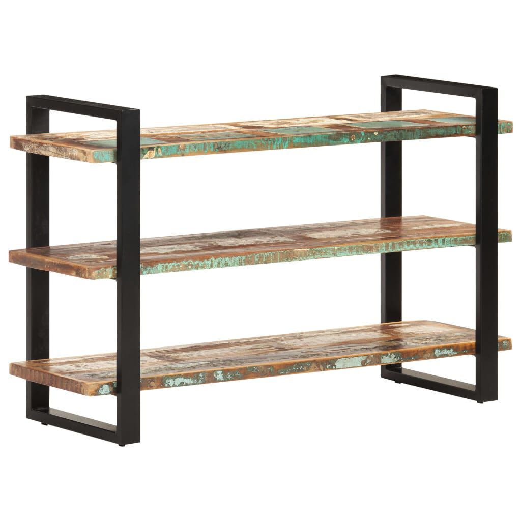 vidaXL Ραφιέρα με 3 Ράφια 120 x 40 x 75 εκ. Μασίφ Ανακυκλωμένο Ξύλο