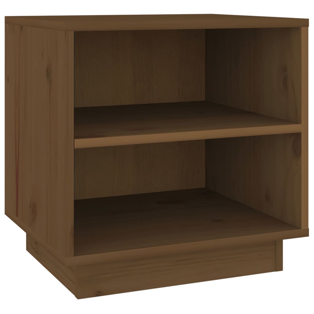 vidaXL Κομοδίνο Καφέ Μελί 40 x 34 x 40 εκ. από Μασίφ Ξύλο Πεύκου