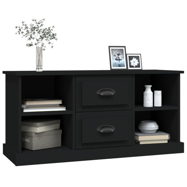 vidaXL Έπιπλο Τηλεόρασης Μαύρο 99,5x35,5x48 εκ. Επεξ. Ξύλο