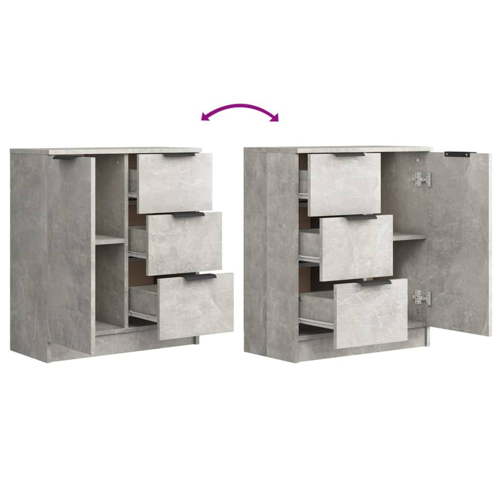 vidaXL Συρταριέρα Γκρι Σκυροδέματος 60x30x70 εκ. Επεξεργασμένο Ξύλο