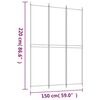 vidaXL Διαχωριστικό Δωματίου με 3 Πάνελ Μαύρο 150x220 εκ. από Ύφασμα