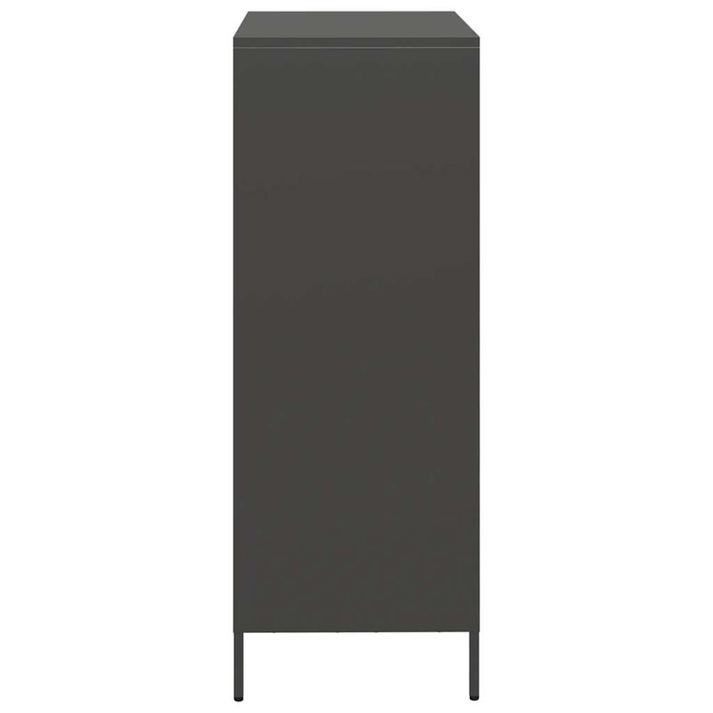 vidaXL Ντουλάπι Μαύρο 68x39x103,5 εκ. από Χάλυβα