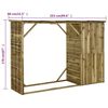 vidaXL Υπόστεγο Καυσόξυλων / Αποθήκη Κήπου 253x80x170 εκ. Ξύλο Πεύκου