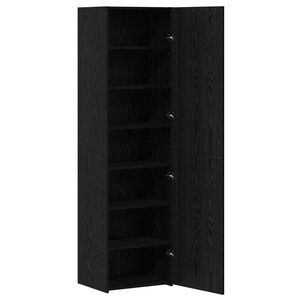 vidaXL Highboard &Mu;&alpha;ύ&rho;&eta; &Omicron;&xi;&upsilon;ά 50 x 42,5 x 185 &epsilon;&kappa;.
