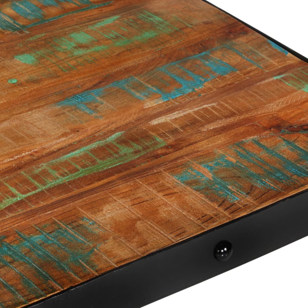 vidaXL Τραπέζι Σαλονιού με Τροχούς 100x60x26 εκ. Μασίφ Ανακυκλ. Ξύλο