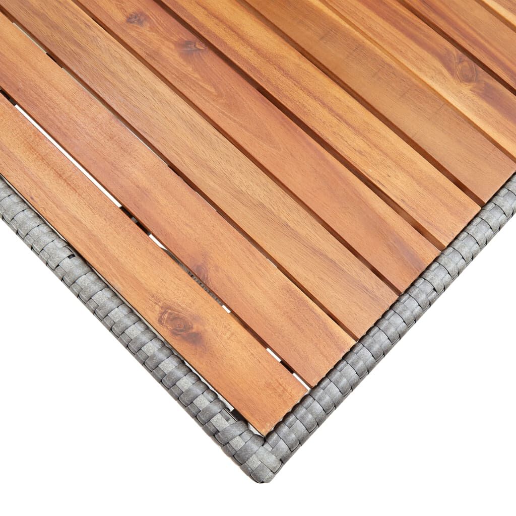 vidaXL Τραπέζι Κήπου Γκρι 120 x 70 x 66 εκ. από Μασίφ Ξύλο Ακακίας
