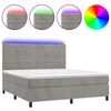 vidaXL &Kappa;&rho;&epsilon;&beta;ά&tau;&iota; Boxspring &mu;&epsilon; &Sigma;&tau;&rho;ώ&mu;&alpha; & LED &Alpha;&nu;.&Gamma;&kappa;&rho;&iota; 180x200 &epsilon;&kappa;. &Beta;&epsilon;&lambda;&omicron;ύ&delta;&iota;&nu;&omicron;