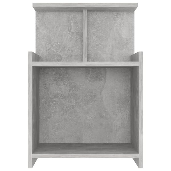 vidaXL Κομοδίνο Γκρι Σκυροδέματος 40 x 35 x 60 εκ. από Επεξ. Ξύλο