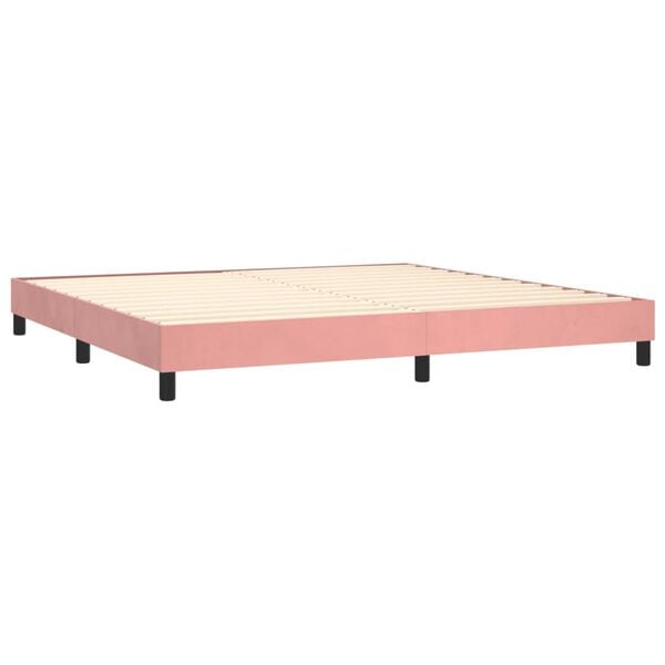 vidaXL &Kappa;&rho;&epsilon;&beta;ά&tau;&iota; Boxspring &mu;&epsilon; &Sigma;&tau;&rho;ώ&mu;&alpha; &Rho;&omicron;&zeta; 200x200 &epsilon;&kappa;. &Beta;&epsilon;&lambda;&omicron;ύ&delta;&iota;&nu;&omicron;