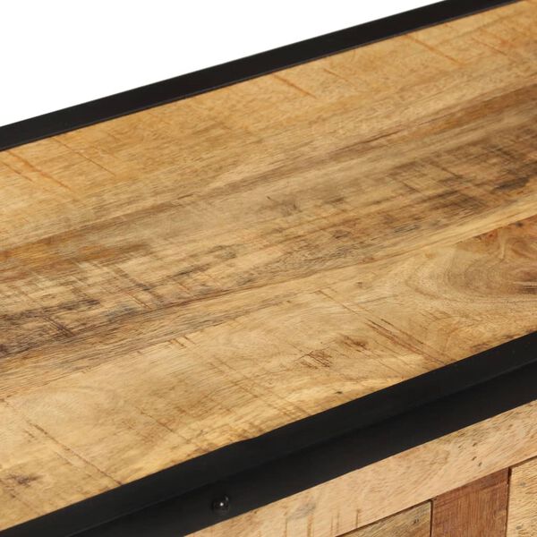 vidaXL Ντουλάπι με Συρτάρια 80x31x71 εκ. Μασίφ Ακατέργαστο Ξύλο Μάνγκο