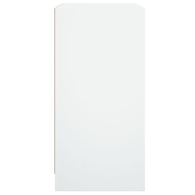 vidaXL Βοηθητικό Ντουλάπι Λευκό 68x37x75,5 εκ. με Γυάλινες Πόρτες