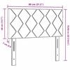 vidaXL LED Κεφαλάρι με φώτα λωρίδας LED Ανοιχτό γκρι 80 cm Βελούδο