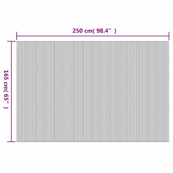 vidaXL Διαχωριστικό Δωματίου Γκρι 250 x 165 εκ. Μπαμπού