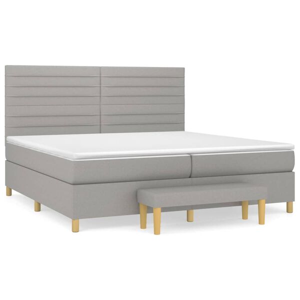 vidaXL &Kappa;&rho;&epsilon;&beta;ά&tau;&iota; Boxspring &mu;&epsilon; &Sigma;&tau;&rho;ώ&mu;&alpha; &Alpha;&nu;&omicron;&iota;&chi;&tau;ό &Gamma;&kappa;&rho;&iota; 200x200 &epsilon;&kappa;. &Upsilon;&phi;&alpha;&sigma;&mu;ά&tau;&iota;&nu;&omicron;