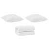 vidaXL Σετ Κουβέρτας με μαξιλάρι 3 pcs Λευκό 240 x 260 εκ. Μικροΐνες