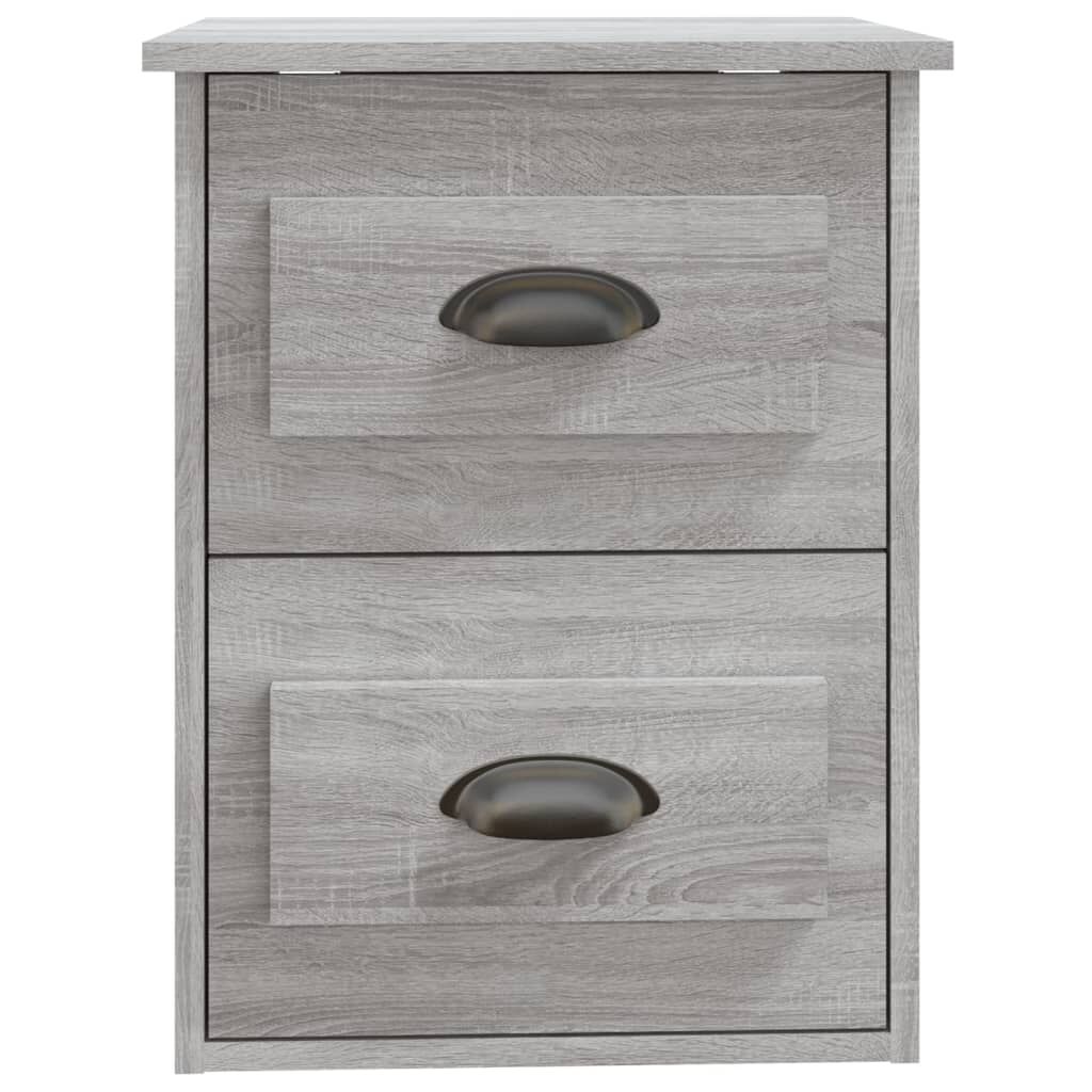 vidaXL Κομοδίνα Επιτοίχια 2 τεμ. Γκρι Sonoma 41,5x36x53 εκ.