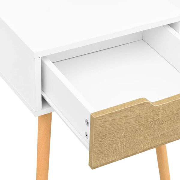 vidaXL Κομοδίνα 2 τεμ. Λευκό/Sonoma Δρυς 40x40x56 εκ. από Επεξ. Ξύλο