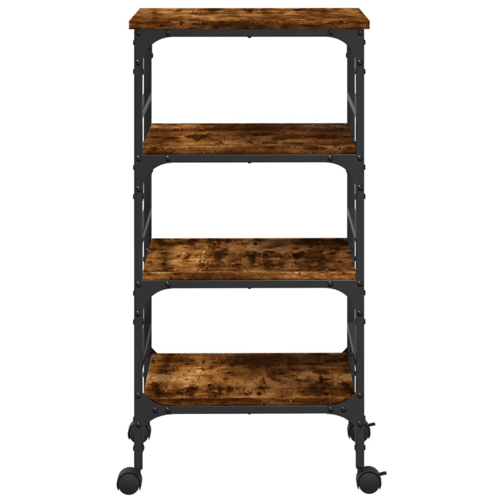 vidaXL Τρόλεϊ Κουζίνας Καπνιστή Δρυς 45x35x89,5 εκ Επεξεργασμένο Ξύλο