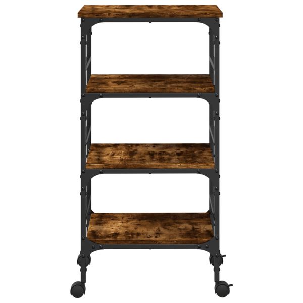 vidaXL Τρόλεϊ Κουζίνας Καπνιστή Δρυς 45x35x89,5 εκ Επεξεργασμένο Ξύλο