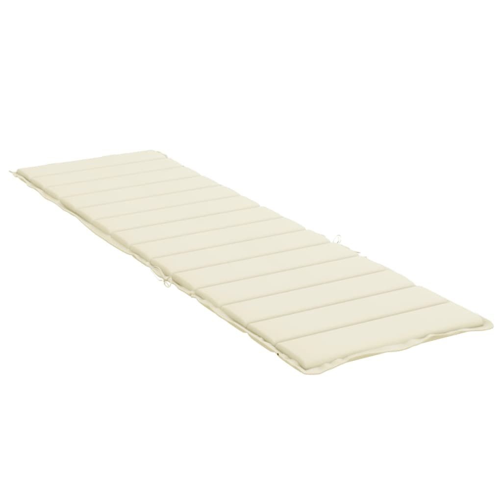vidaXL Μαξιλάρι Ξαπλώστρας Κρεμ 200 x 70 x 3 εκ. από Ύφασμα Oxford