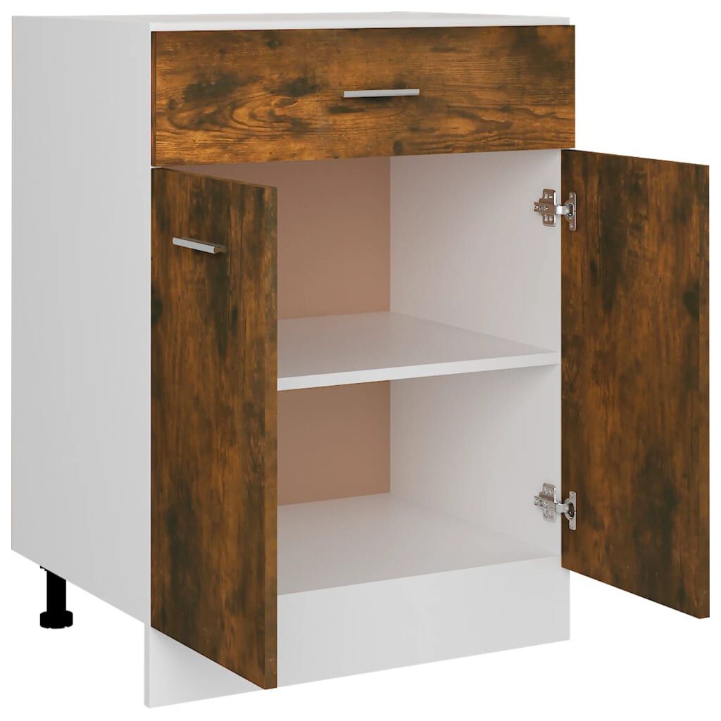 vidaXL Έπιπλο Με Συρτάρι Lyon Καπνιστή Δρυς 60x46x81,5εκ.