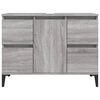 vidaXL Ντουλάπι Νιπτήρα Γκρι Sonoma 80 x 33 x 60εκ. Επεξεργασμένο Ξύλο