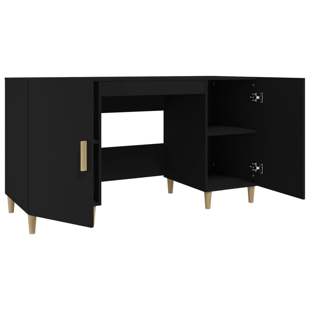 vidaXL Γραφείο Μαύρο 140 x 50 x 75 εκ. από Επεξεργασμένο Ξύλο
