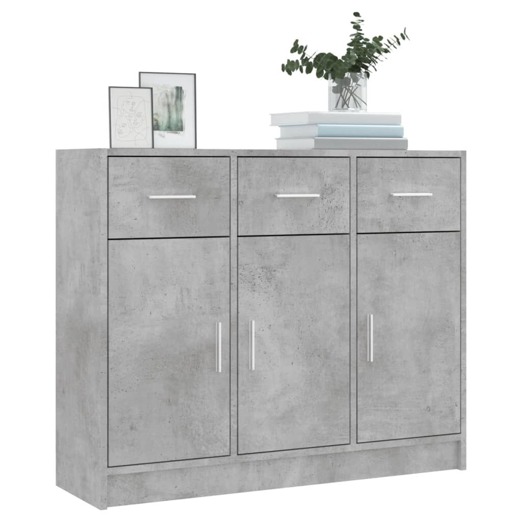 vidaXL Ντουλάπι Γκρι Σκυροδέματος 91 x 28 x 75 εκ. Επεξεργασμένο Ξύλο