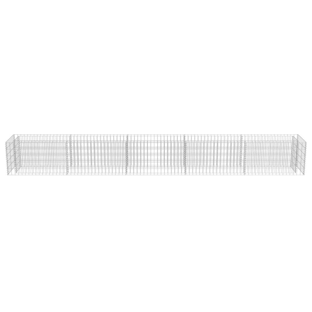 vidaXL Συρματοκιβώτιο-Γλάστρα Υπερυψωμένη 450x50x50 εκ. Γαλβ. Χάλυβας